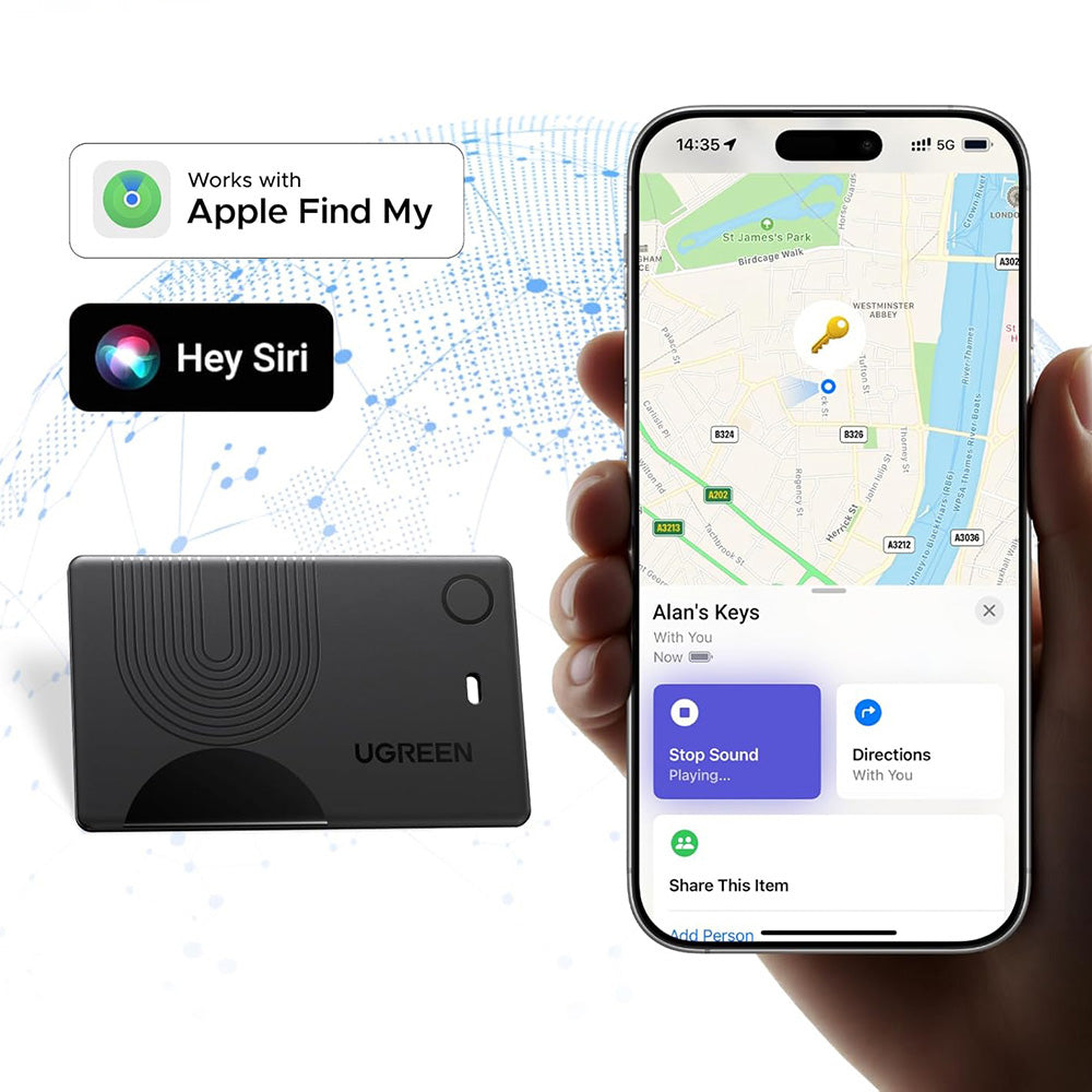 UGREEN SmartTag Smart Finder Slim 3 CM921 pre iOS Series, Čierna