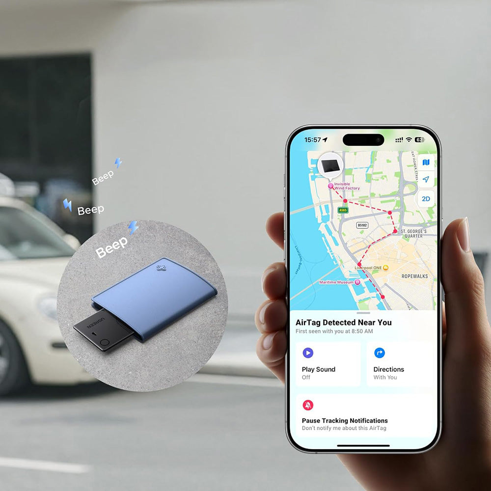 UGREEN SmartTag Smart Finder Slim 3 CM921 pre iOS Series, Čierna