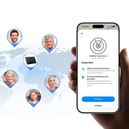 UGREEN SmartTag Smart Finder Slim 3 CM921 pre iOS Series, Čierna