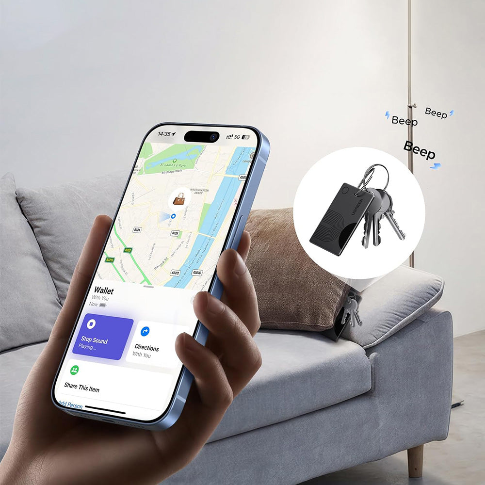 UGREEN SmartTag Smart Finder Slim 3 CM921 pre iOS Series, Čierna