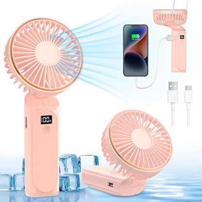 Prenosný ventilátor Techsuit M12, ružový