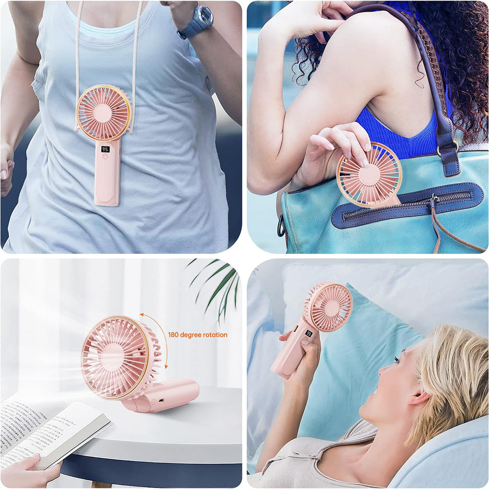 Prenosný ventilátor Techsuit M12, ružový