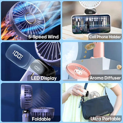 Prenosný ventilátor Techsuit N15, zelený