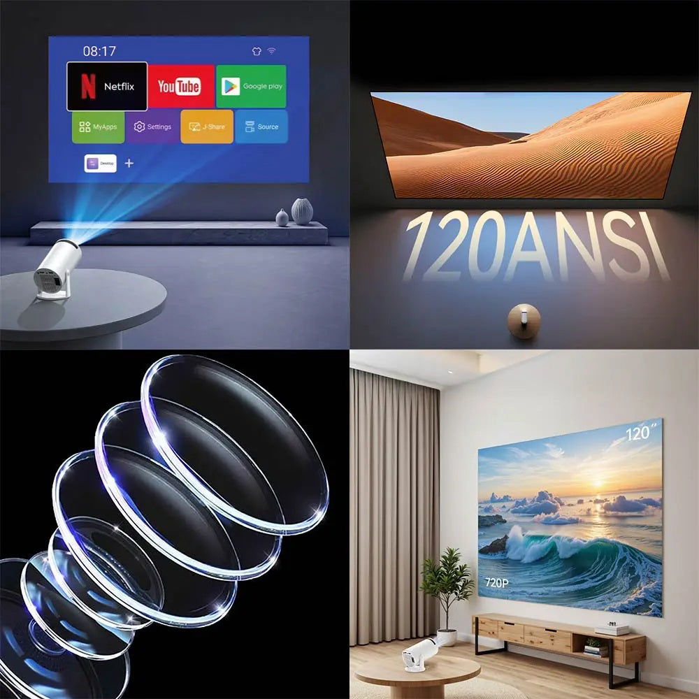 Yesido TV14 Projector, 720P, 120ANSI, White