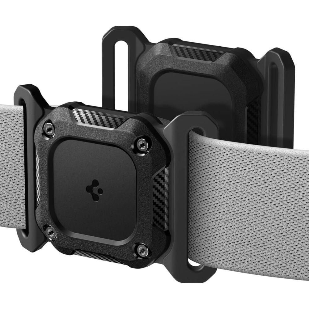 Spigen Tough Armor držiak pre Apple AirTag na obojok domáceho zvieraťa, čierny